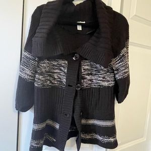 Sweater, button down mid sleeves